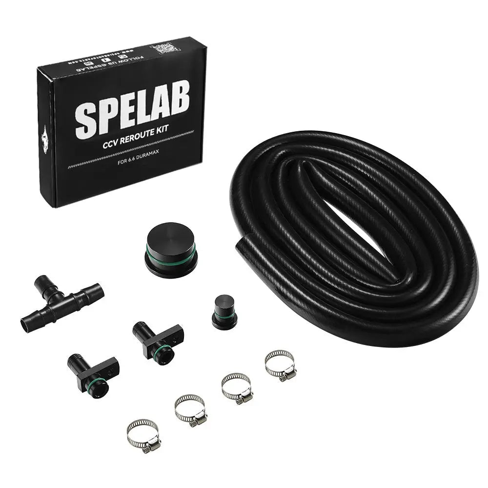 CCV PCV ReRoute Engine Ventilation Kit for 2004-2010 6.6L Duramax | SPELAB SPELAB