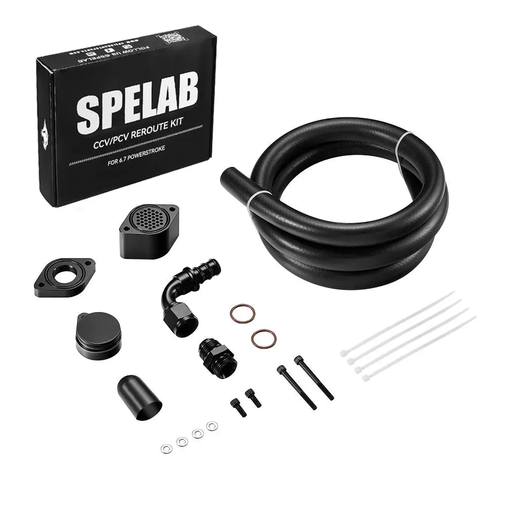 CCV PCV Reroute Engine Ventilation Kit for 2011-2020 Ford 6.7L Powerstroke | SPELAB SPELAB