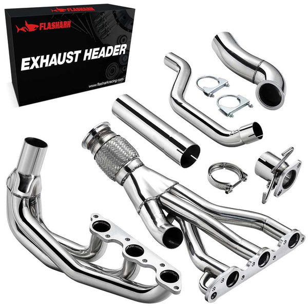 Exhaust Header Manifold for 1997-2005 Pontiac Grand Prix / GTP / Regal / Impala 3.8L V6 Racing Flashark