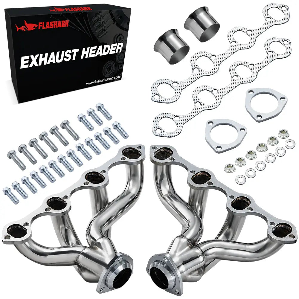 Exhaust Header for 1964-1978 Ford 289-302-351 V8 Stainless SBF Small Block Hugger Flashark