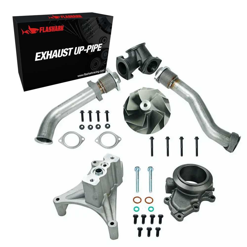 Exhaust Up-Pipe for 1999.5-2003 7.3L Ford Powerstroke Turbo Pedestal Ebp Valve Flashark