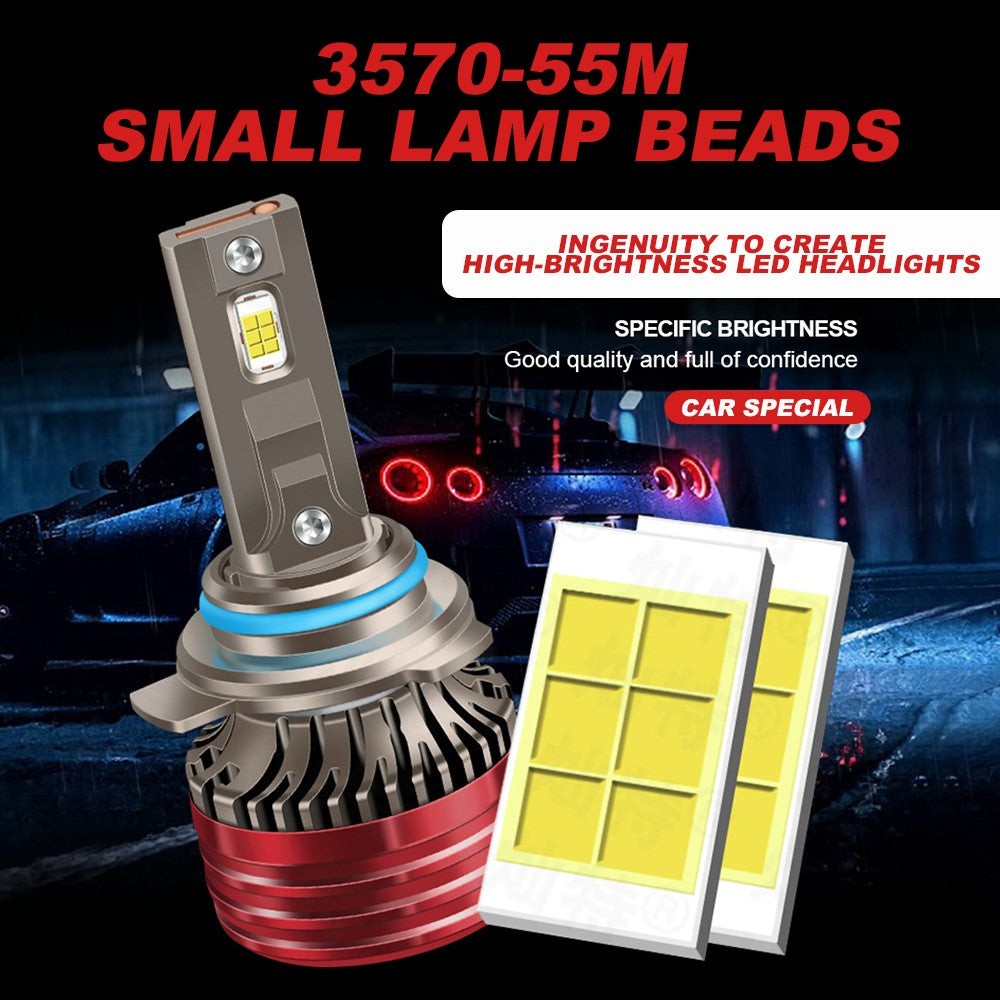 FLASHARK 9005 H4 H7 H11 LED Headlight Bulbs , 110W,6000K White, 6400 LM Per Set, Super Bright and Penetration,Plug and Play, Halogen Replacement DRL Bulbs 2 Pack Flashark