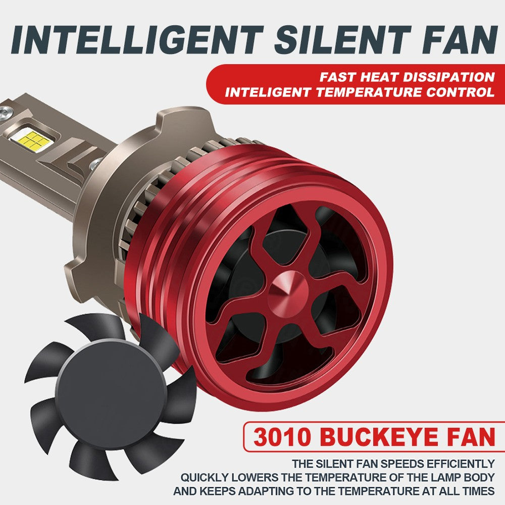 FLASHARK 9005 H4 H7 H11 LED Headlight Bulbs , 110W,6000K White, 6400 LM Per Set, Super Bright and Penetration,Plug and Play, Halogen Replacement DRL Bulbs 2 Pack Flashark