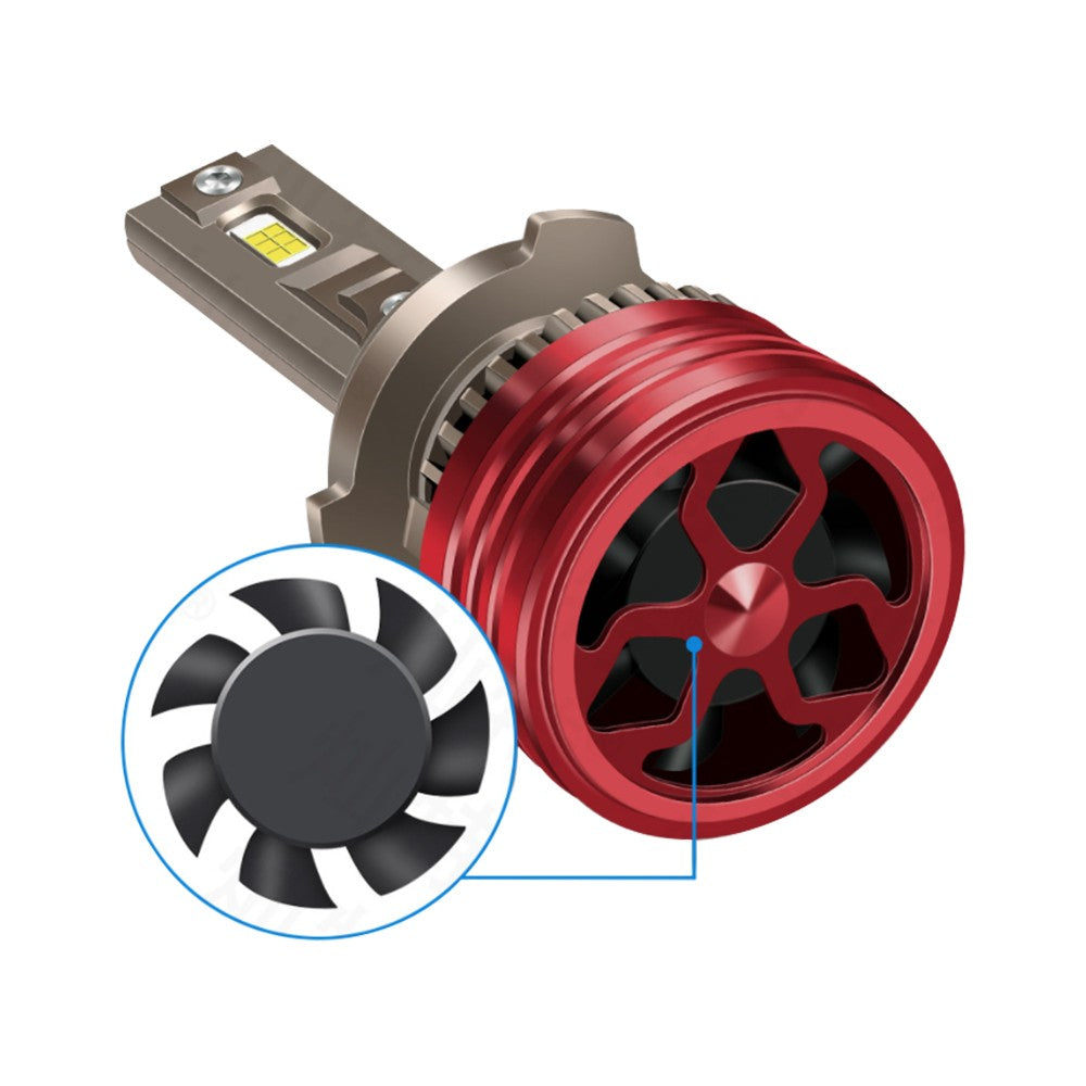 FLASHARK 9005 H4 H7 H11 LED Headlight Bulbs , 110W,6000K White, 6400 LM Per Set, Super Bright and Penetration,Plug and Play, Halogen Replacement DRL Bulbs 2 Pack Flashark