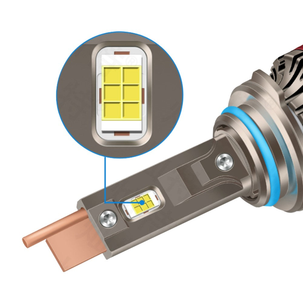 FLASHARK 9005 H4 H7 H11 LED Headlight Bulbs , 110W,6000K White, 6400 LM Per Set, Super Bright and Penetration,Plug and Play, Halogen Replacement DRL Bulbs 2 Pack Flashark