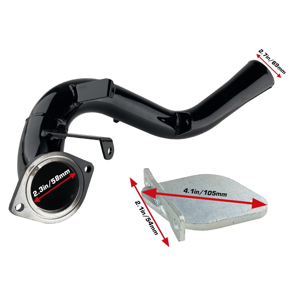 FLASHARK EGR Delete Kit High Flow Intake Elbow Pipe Tube for Chevy Silverado GMC Sierra 2500 3500 HD Duramax 6.6L LMM Diesel 2007.5 2008 2009 2010 Flashark