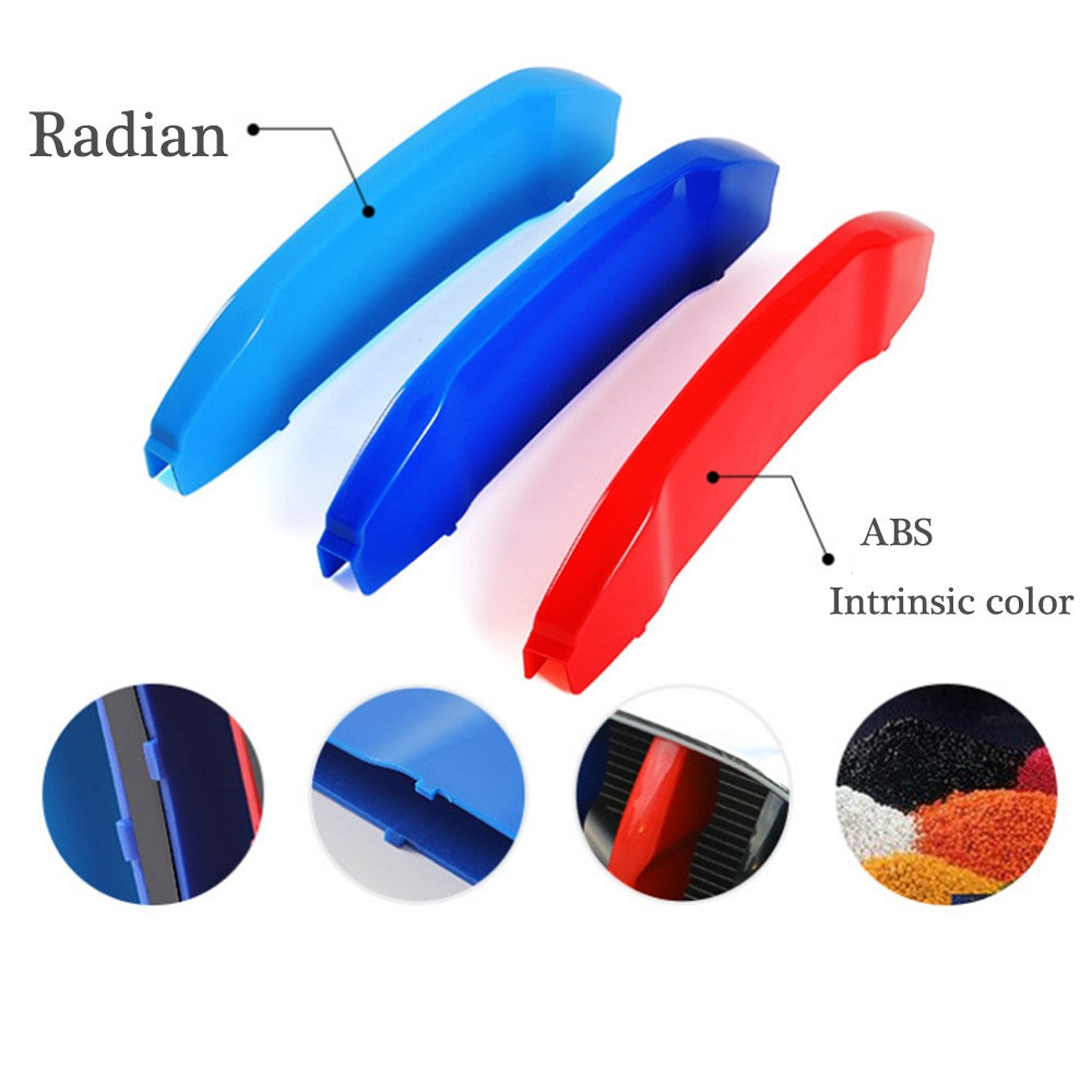 FLASHARK M-Colored Stripe Grille Insert Trims Compatible with BMW 11-20 X3 X4 Standard Kidney Grille Flashark