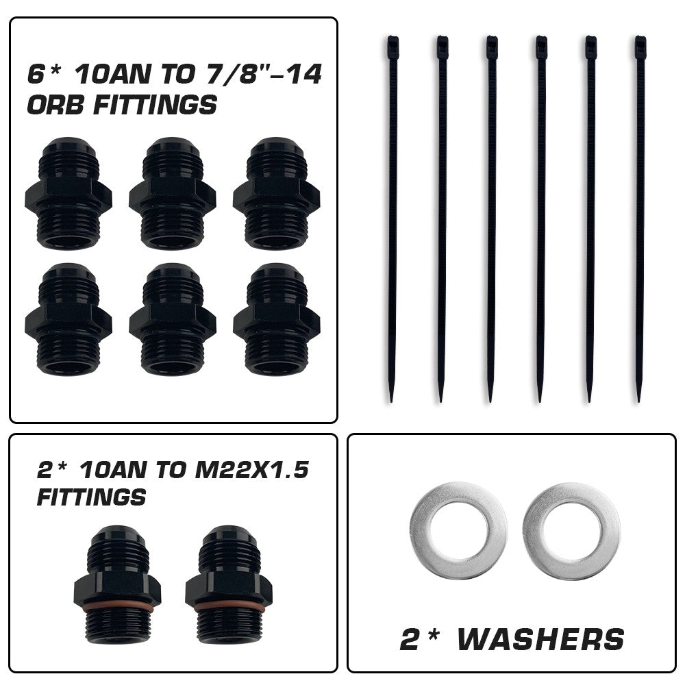 FLASHARK Performance Transmission Cooler Line Upgraded Kit, Compatible With 2006-2010 Chevrolet/GMC 6.6L Duramax LLY/LBZ/LMM Flashark