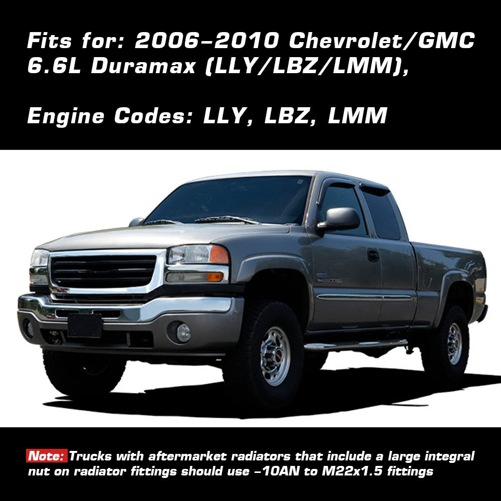 FLASHARK Performance Transmission Cooler Line Upgraded Kit, Compatible With 2006-2010 Chevrolet/GMC 6.6L Duramax LLY/LBZ/LMM Flashark