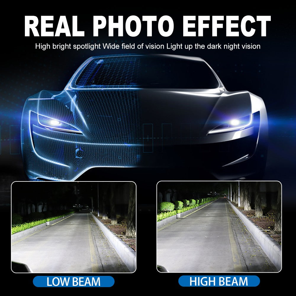 Flashark D2S D4S LED Headlight Bulbs,70W, 6800 Lumens 6000K White 350% Brightness LED Forward Lighting, 70W High Power, Plug and Play, IP68, 360° Illumination, 2 Packs Flashark