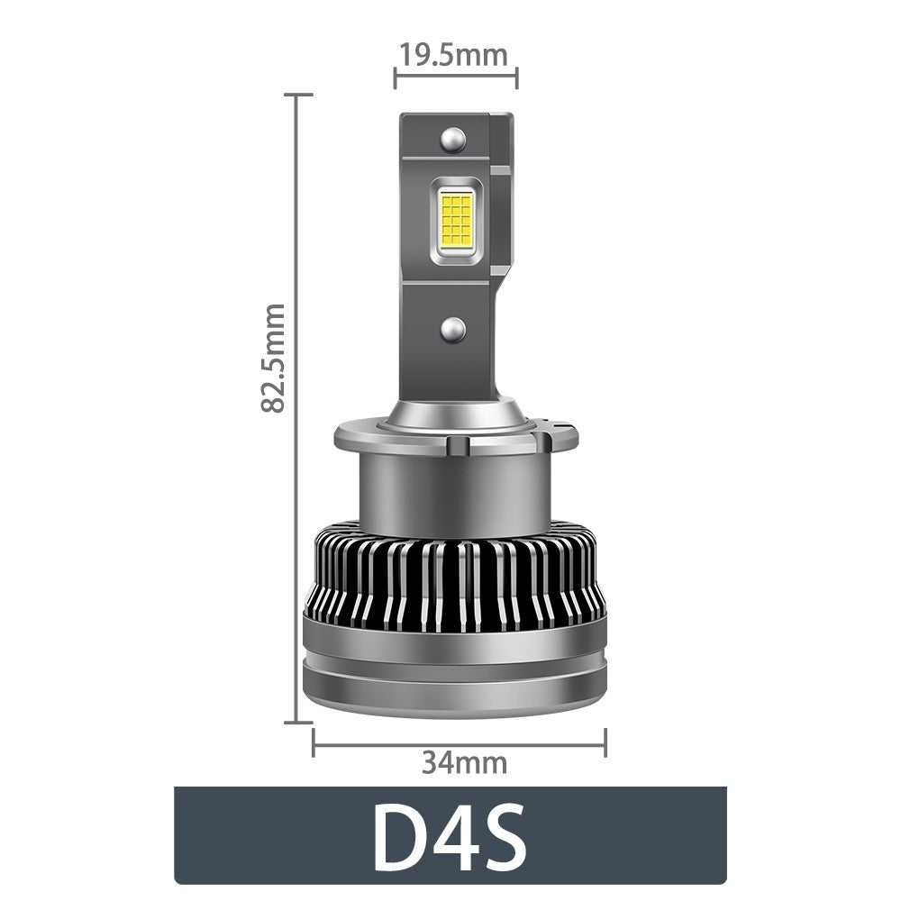 Flashark D2S D4S LED Headlight Bulbs,70W, 6800 Lumens 6000K White 350% Brightness LED Forward Lighting, 70W High Power, Plug and Play, IP68, 360° Illumination, 2 Packs Flashark