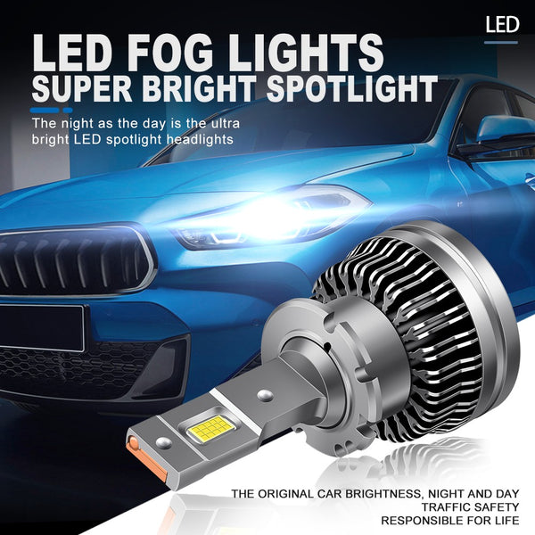 Flashark D2S D4S LED Headlight Bulbs,70W, 6800 Lumens 6000K White 350% Brightness LED Forward Lighting, 70W High Power, Plug and Play, IP68, 360° Illumination, 2 Packs Flashark