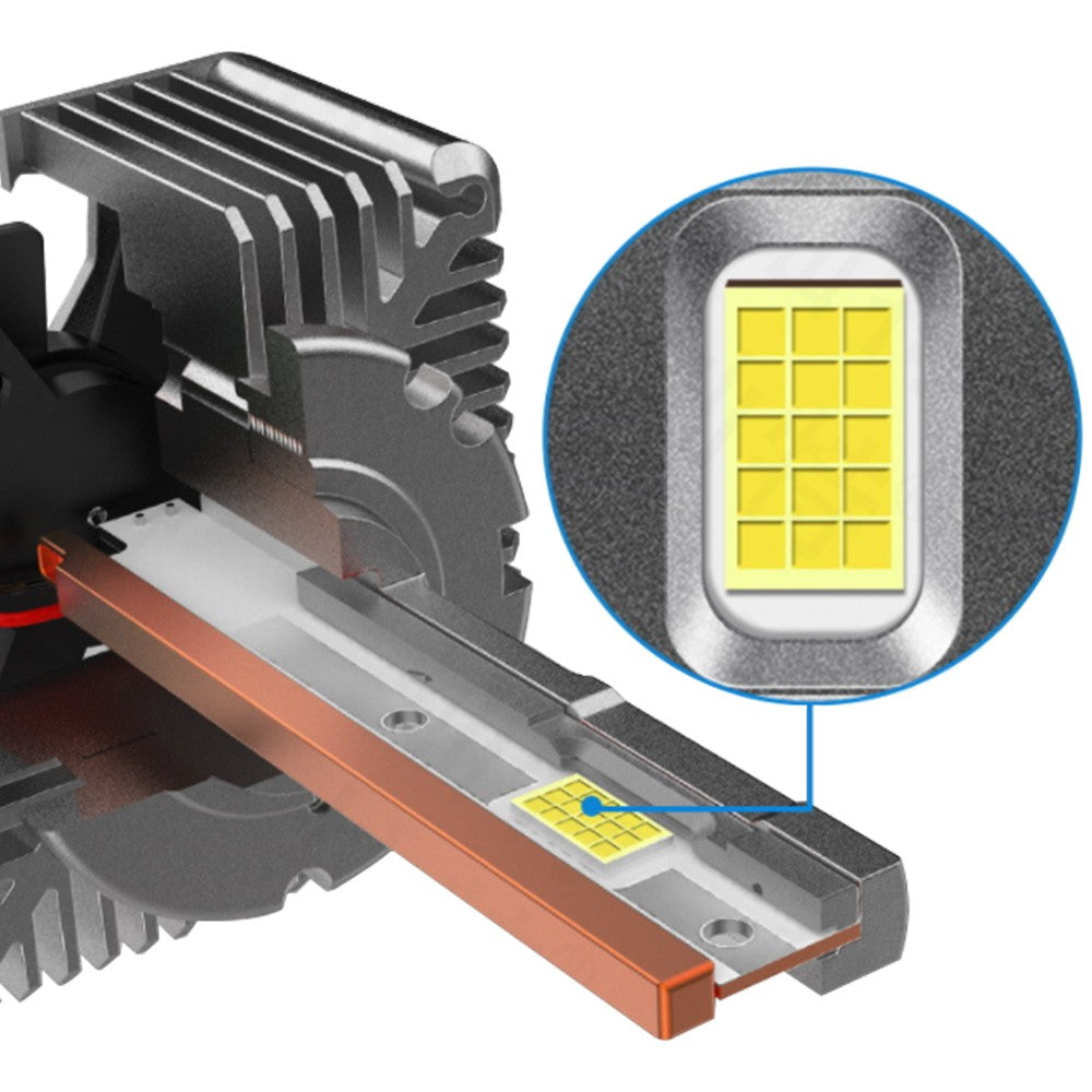 Flashark Car LED Headlight Bulbs D1S D3S D8S Series Laser Headlights,70W,6000K White, 8600LM Per Set, Super Bright and Penetration,Plug and Play, Halogen Replacement DRL Bulbs, 2 packs Flashark