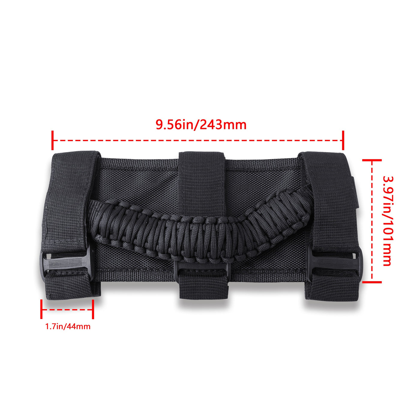 Flashark Grab Handle Kit For Jeep CJ/Wrangler/Gladiator, Grip Handle 2 Door 4 Door For Jeep Wrangler Accessories Black Woven Handle Flashark