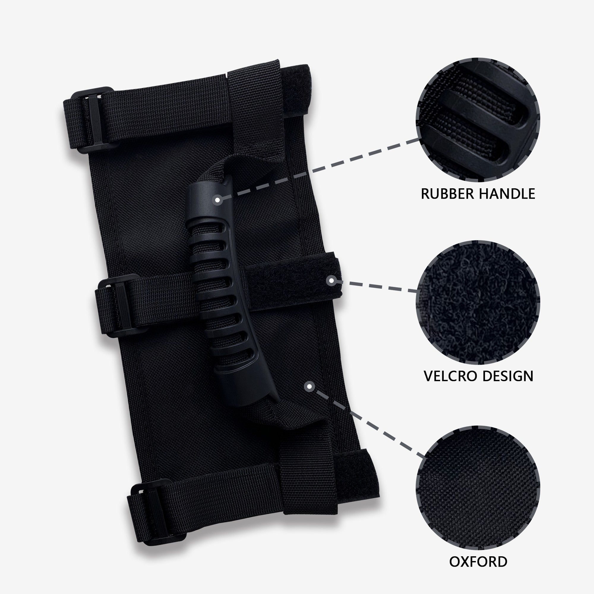 Flashark Jeep Wrangler Grip Handle Off-road Vehicle Inner Armrest Handle For YJ LJ TJ JK JL Black Oxford Door Roof Grip Handle Flashark