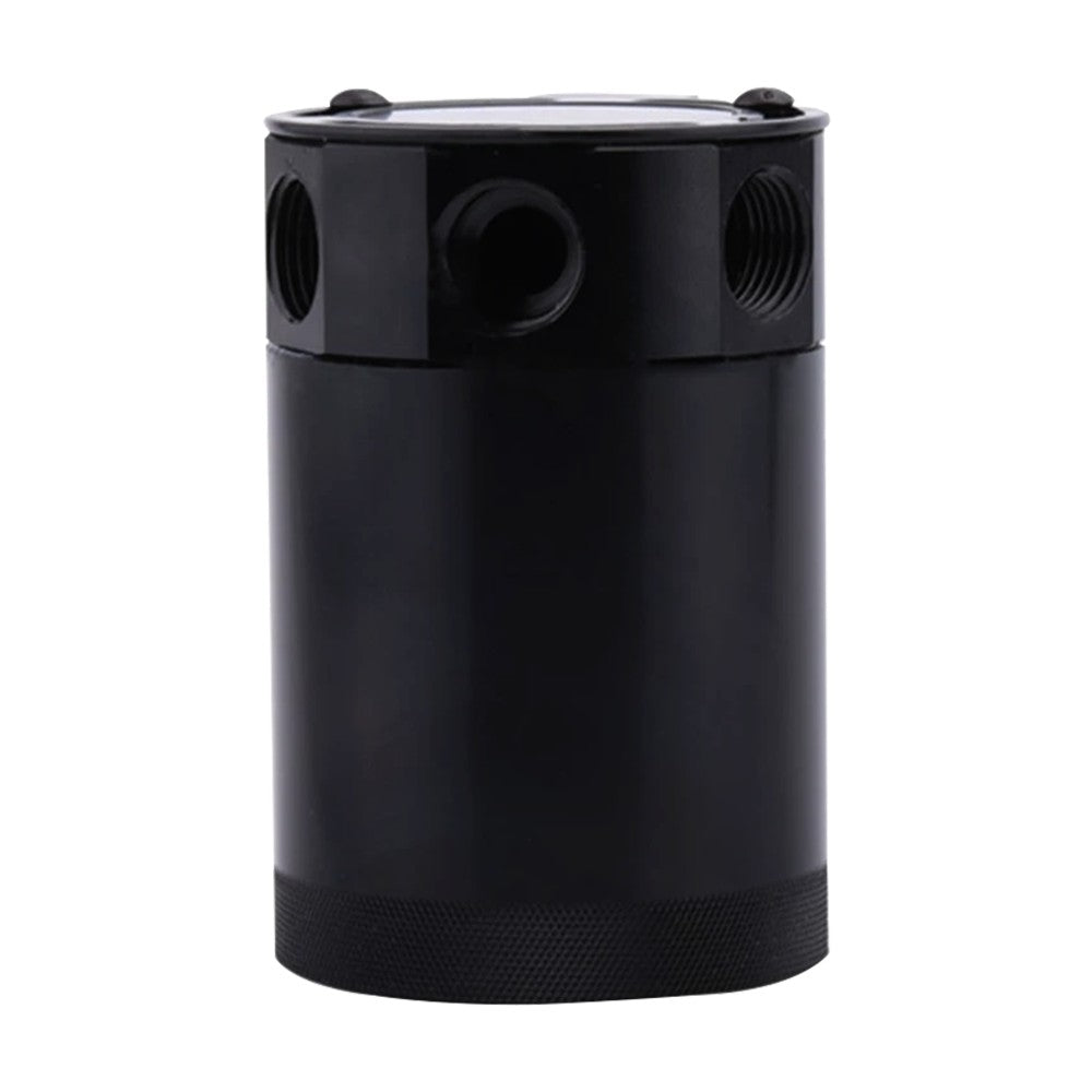Flashark Universal Aluminum Racing Baffled 3-Port Oil Catch Can Flashark