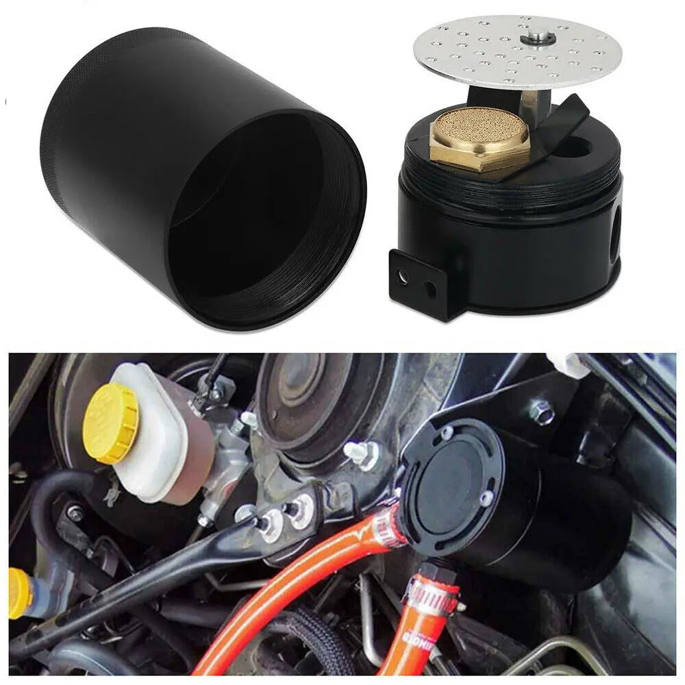 Flashark Universal Aluminum Racing Baffled 3-Port Oil Catch Can Flashark