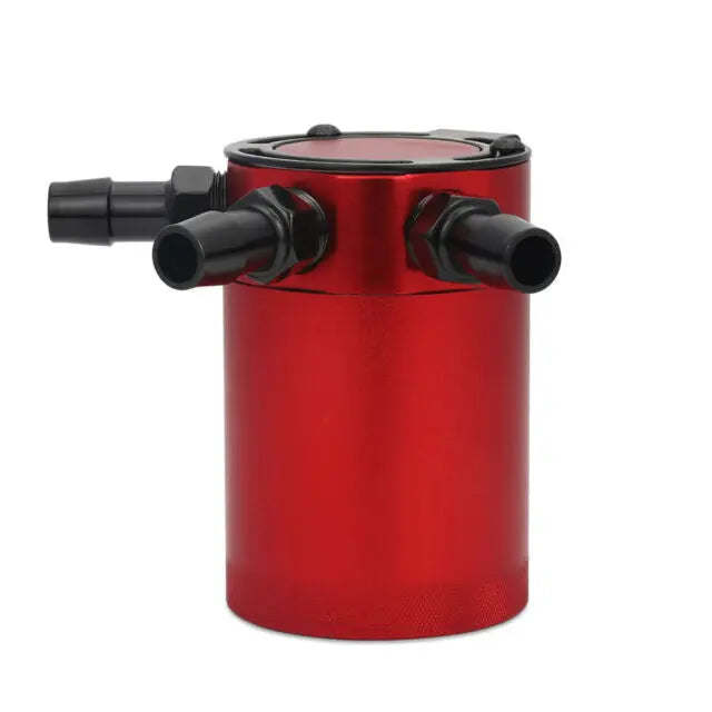 Flashark Universal Aluminum Racing Baffled 3-Port Oil Catch Can Red/Blue/Black/Silver Flashark