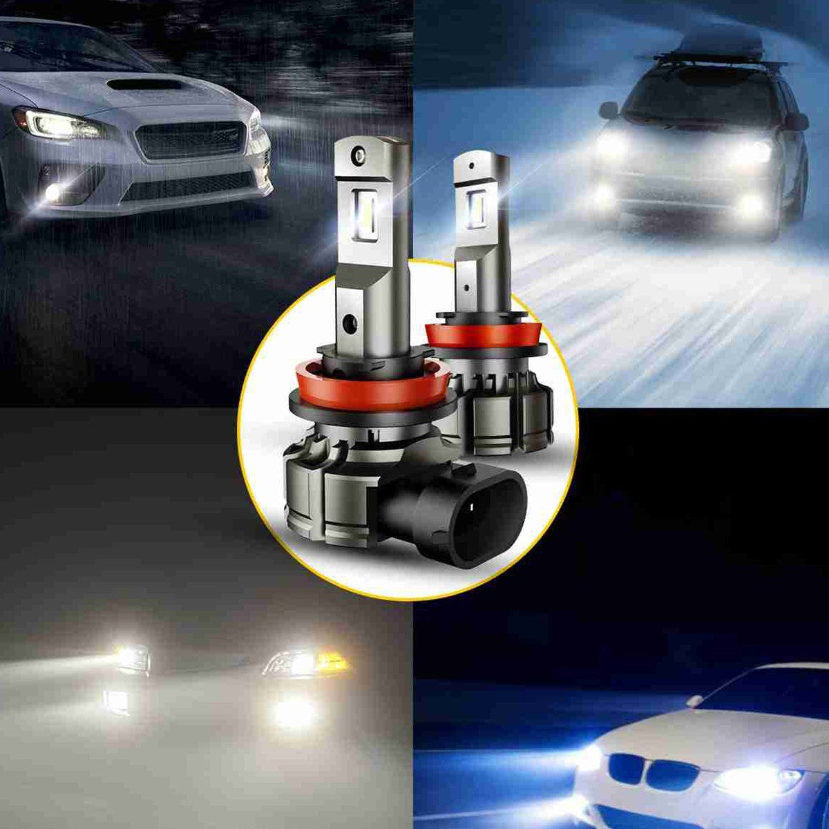 H11 H8 H9 LED Fog Light Bulbs 13W 6000LM 6000K | 2 Bulbs Flashark