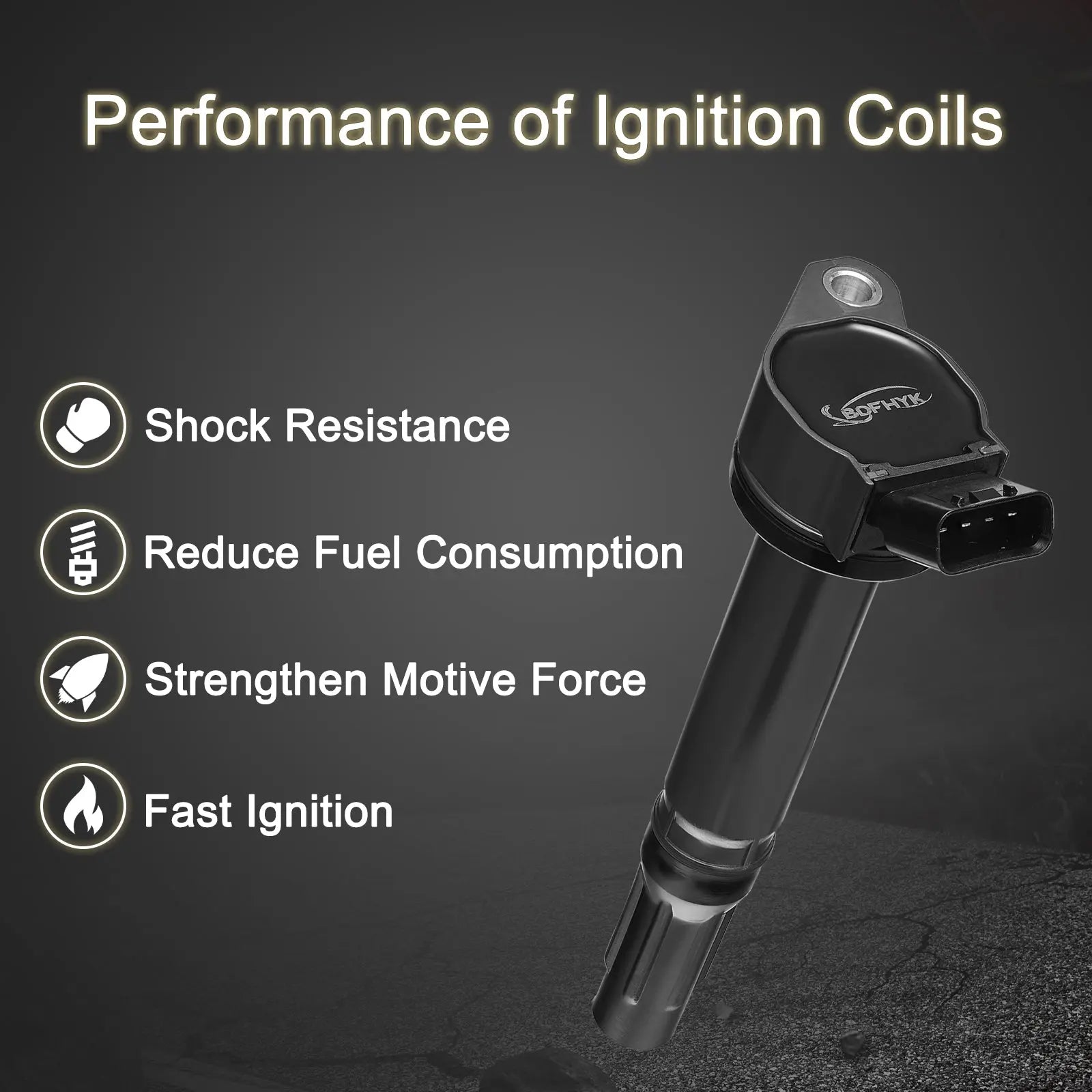 Ignition Coil Pack for Toyota 4Runner Avalon Camry Sienna Lexus ES350 GS300 GS350 V6 2.5L 3.0L 3.5L 4.0L 90919-A2007 C1601 UF487 6PCS Flashark