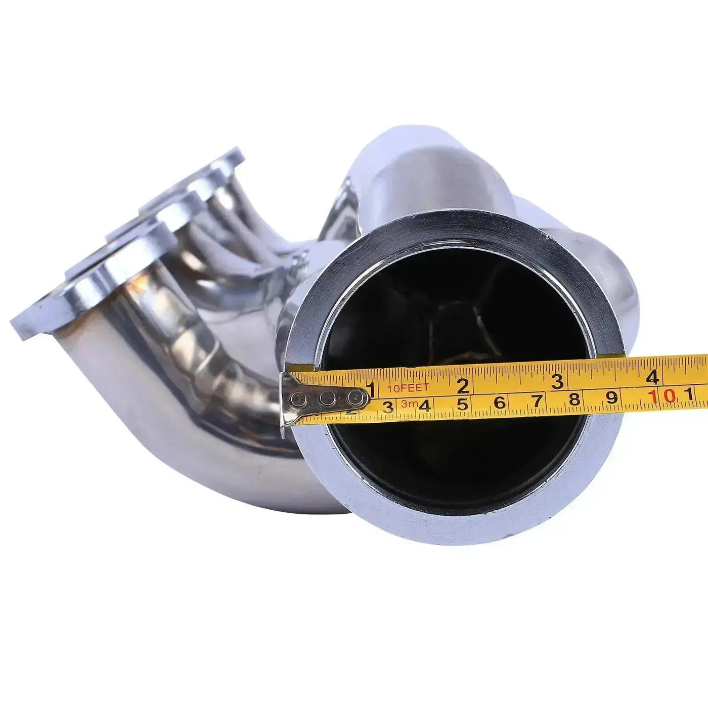 LS Turbo Exhaust Header Manifold For LSX, LS1, LS2, LS3, LS6 GM V8+Elbows T3 T4 to 3.0" V Band Flashark