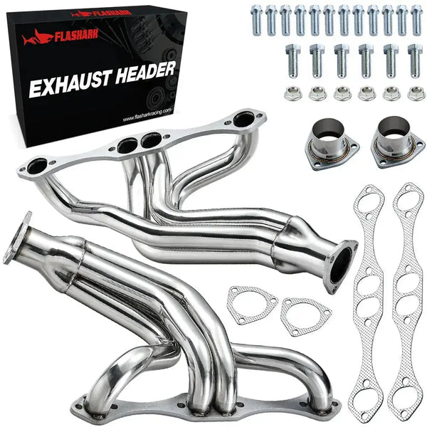 Exhaust Header for 1955-1957 Chevy Bel Air, 1955-1978 & 1980-1982 Chevy Corvette 5.7L Small Block Chevy Chassis Headers Flashark