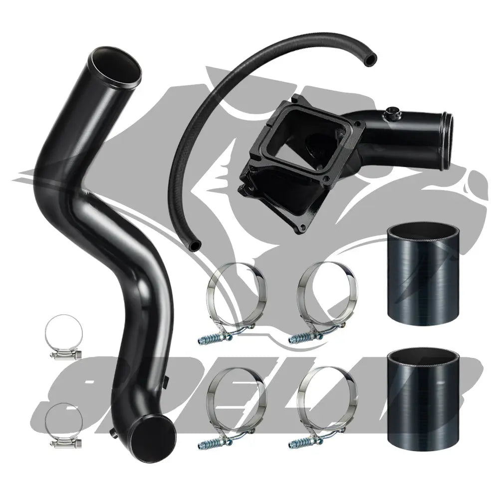 SPELAB 3" Cold Side Intercooler Pipe & Y-Bridge Kit For 2006-2010 6.6 LBZ LMM Duramax Diesel SPELAB