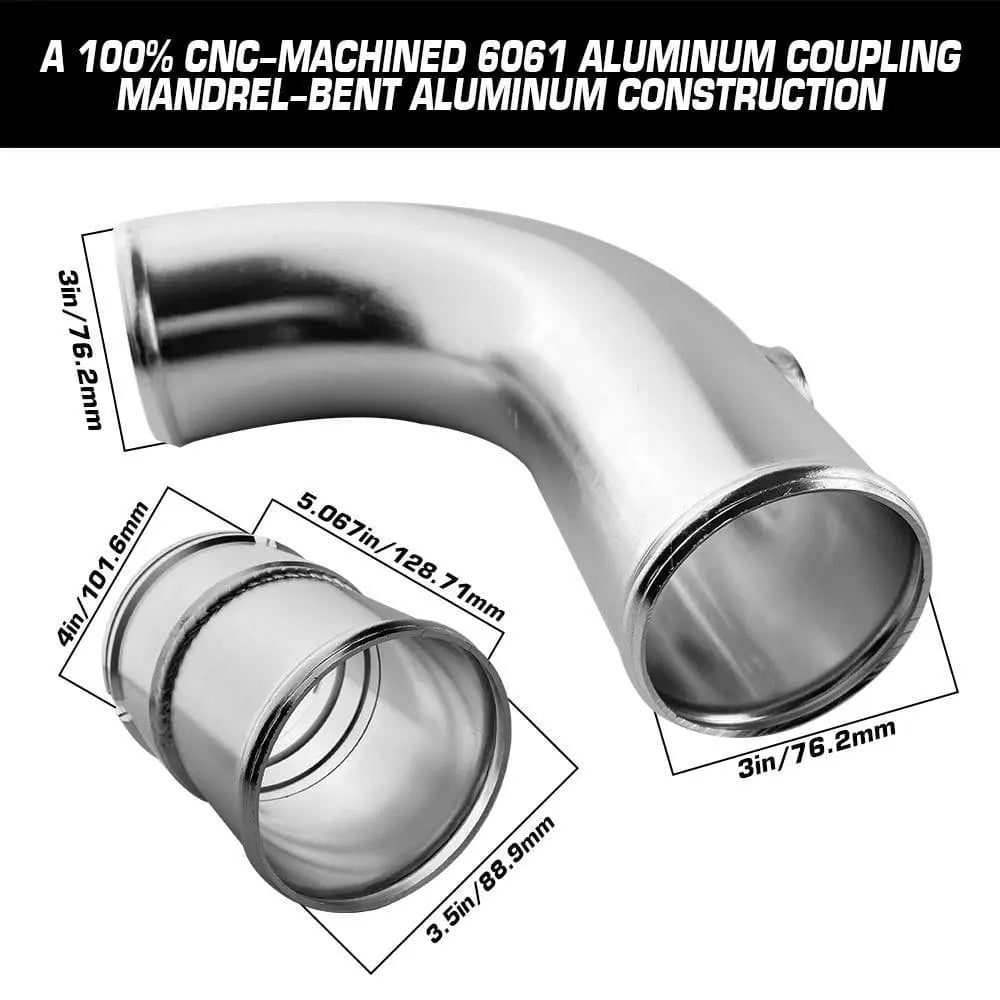 SPELAB 3.5" Cold Side Intercooler Pipe Kit For 2011-2016 6.7 Powerstroke Diesel Ford F250 F350 F450 SPELAB