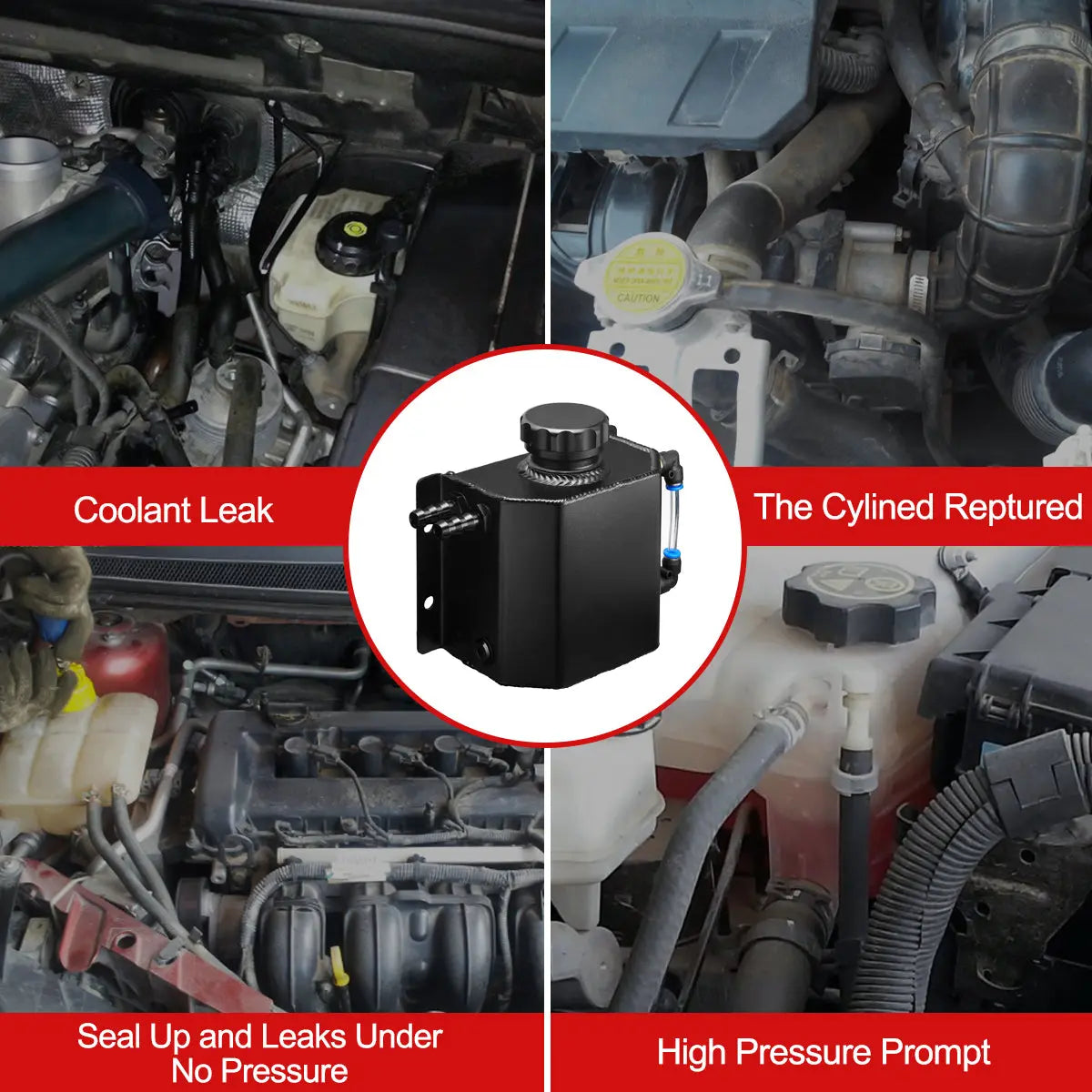 Universal Coolant Reservoir Tank Coolant Overflow Tank Reservoir Expansion 1L Flashark