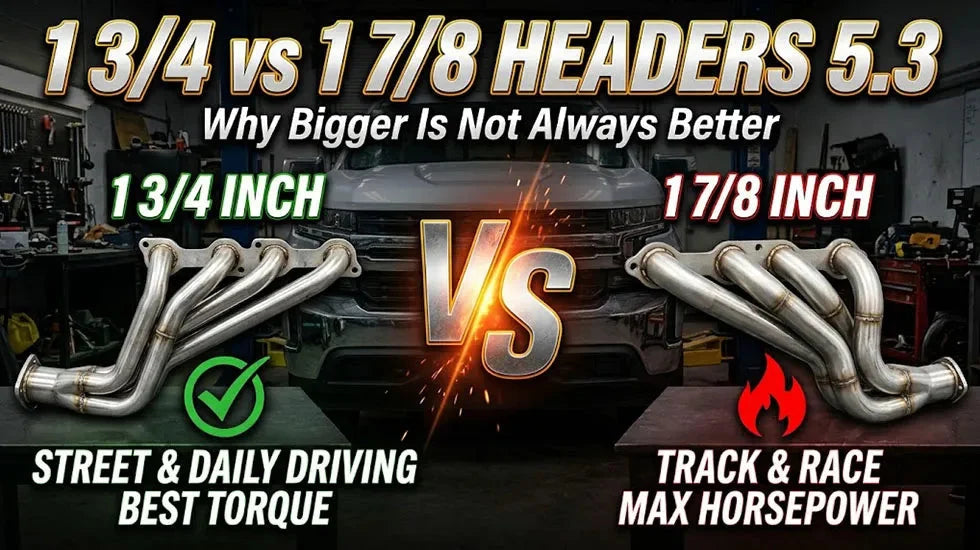 1 3/4 vs 1 7/8 headers 5.3 Silverado comparison