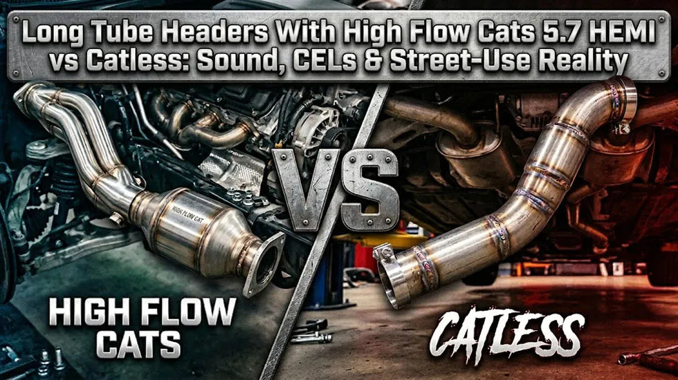 5.7 HEMI long tube headers: high flow cats vs catless