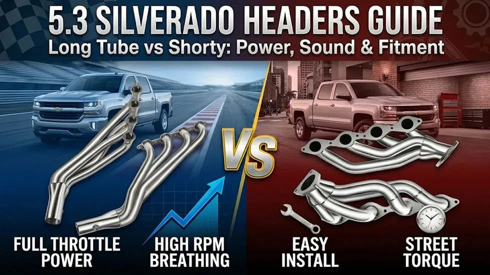 Long tube vs shorty headers comparison for 5.3 Silverado