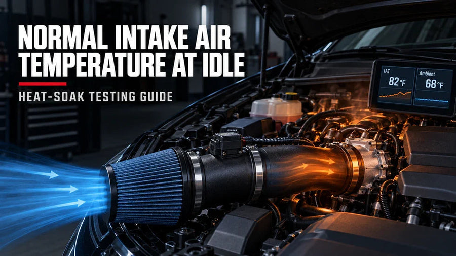 Normal intake air temperature at idle heat-soak test