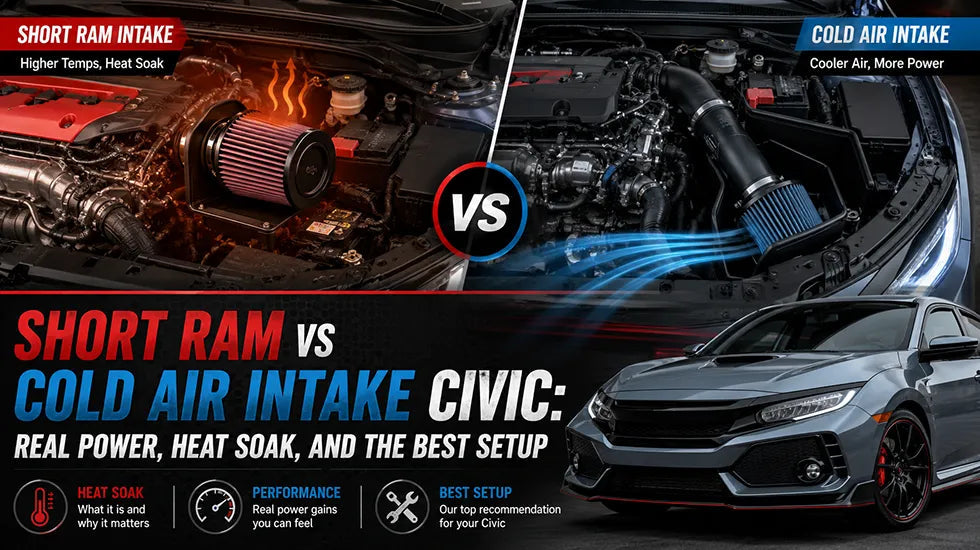 Civic Short Ram vs Cold Air Intake comparison with title
