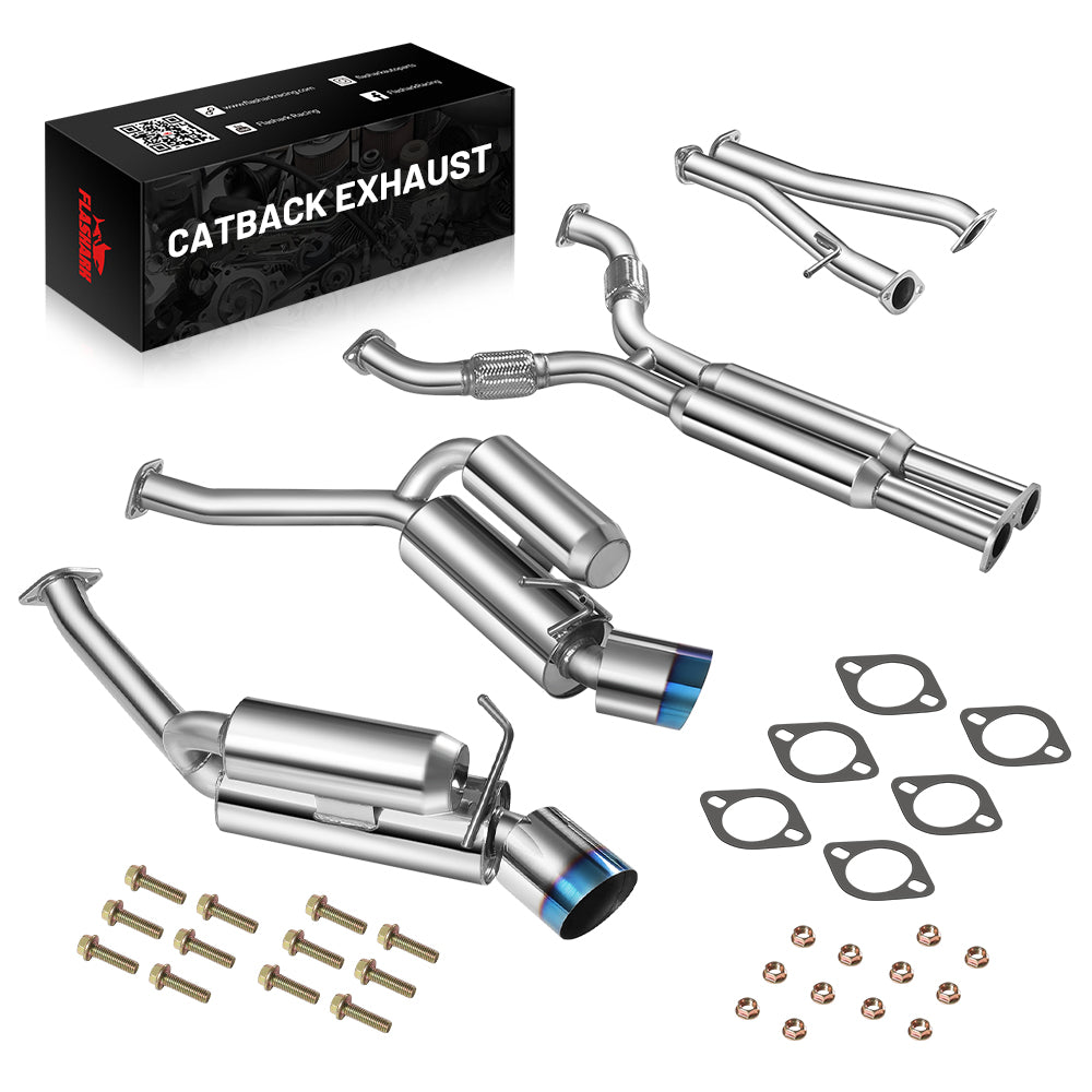 2009-2020 Nissan 370Z Z34 Dual Catback Exhaust System w/ 4.5 Inches Burnt Dual Tips