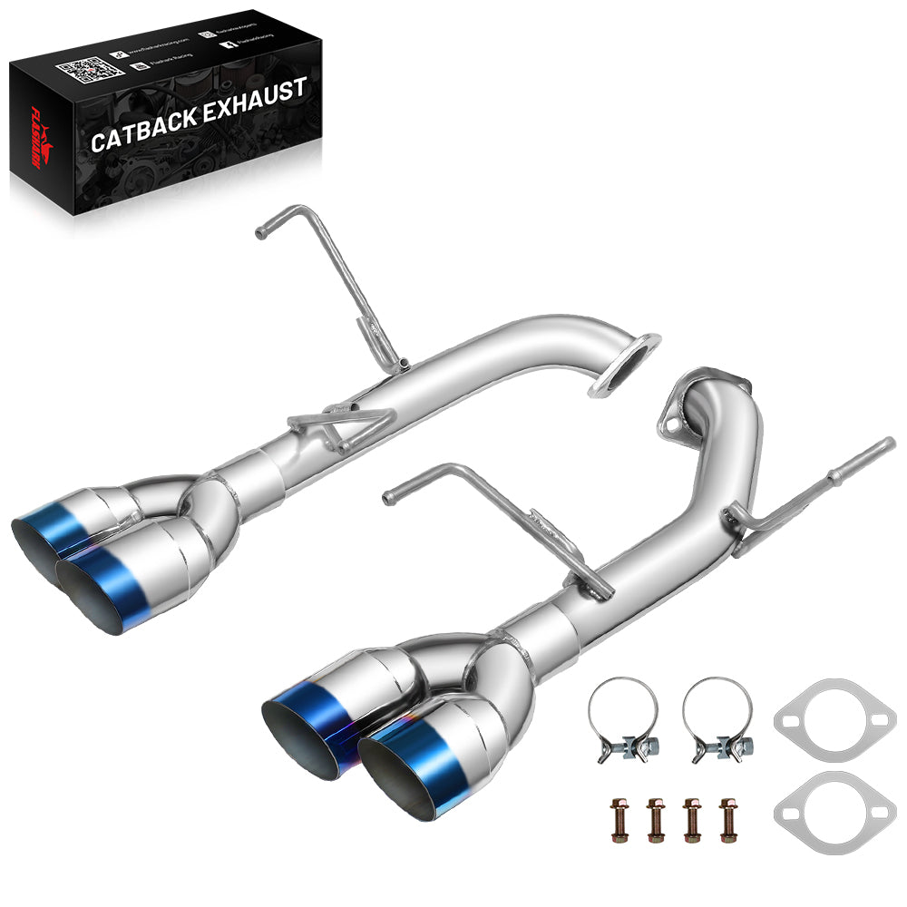 Sistema de escape Catback y Axleback para Subaru WRX / STI 2015-2021, salidas de silenciador cuádruples de 4 pulgadas, estilo N1 con punta quemada