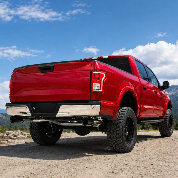 Catback Exhaust System For 2015-2020 Ford F150 2.7L 3.5L 5.0L 3-Inch W/ Black/Polished Muffler Tips