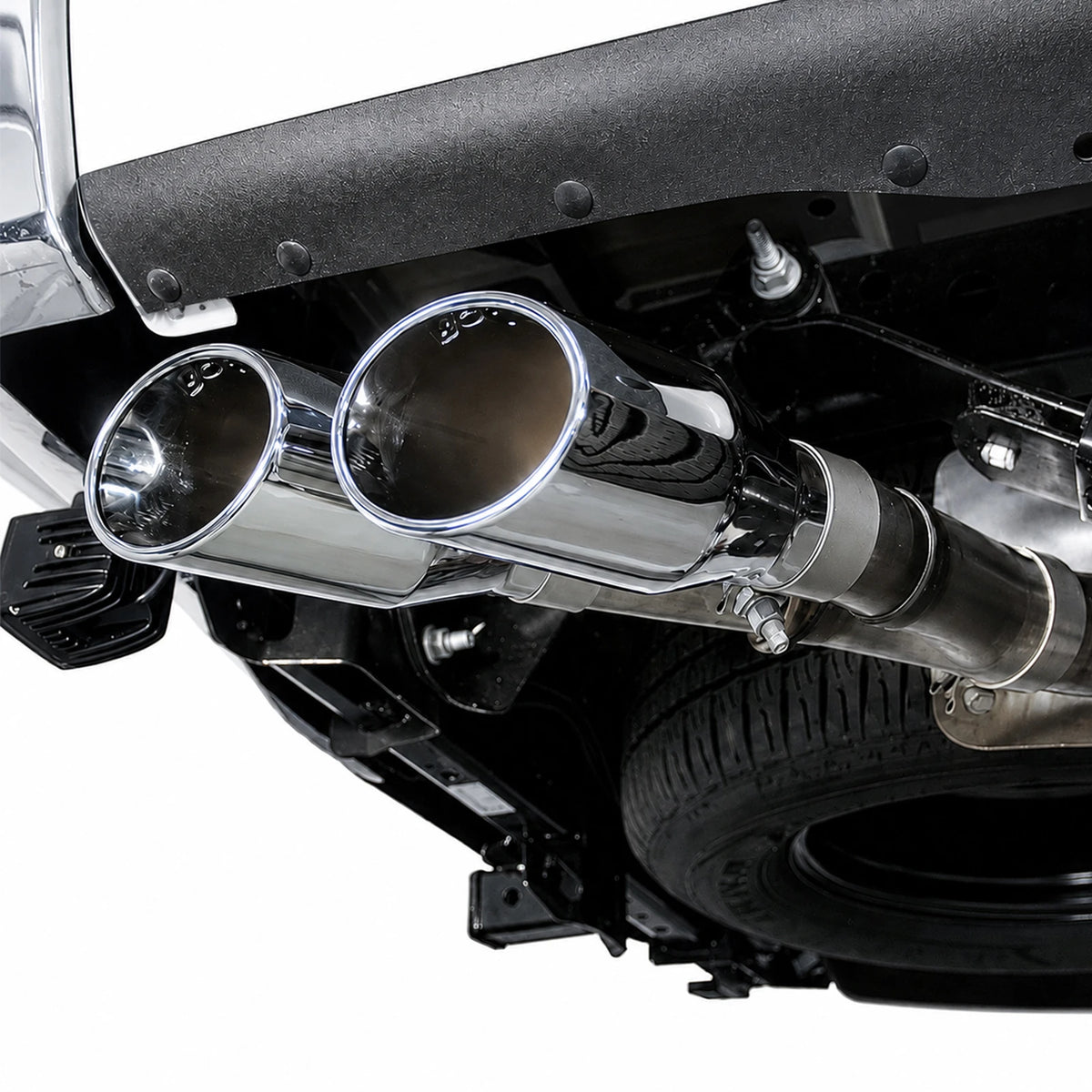 Sistema de escape Catback para Ford F150 2015-2020 (2,7 L, 3,5 L, 5,0 L), 3 pulgadas, con puntas de silenciador negras y pulidas 