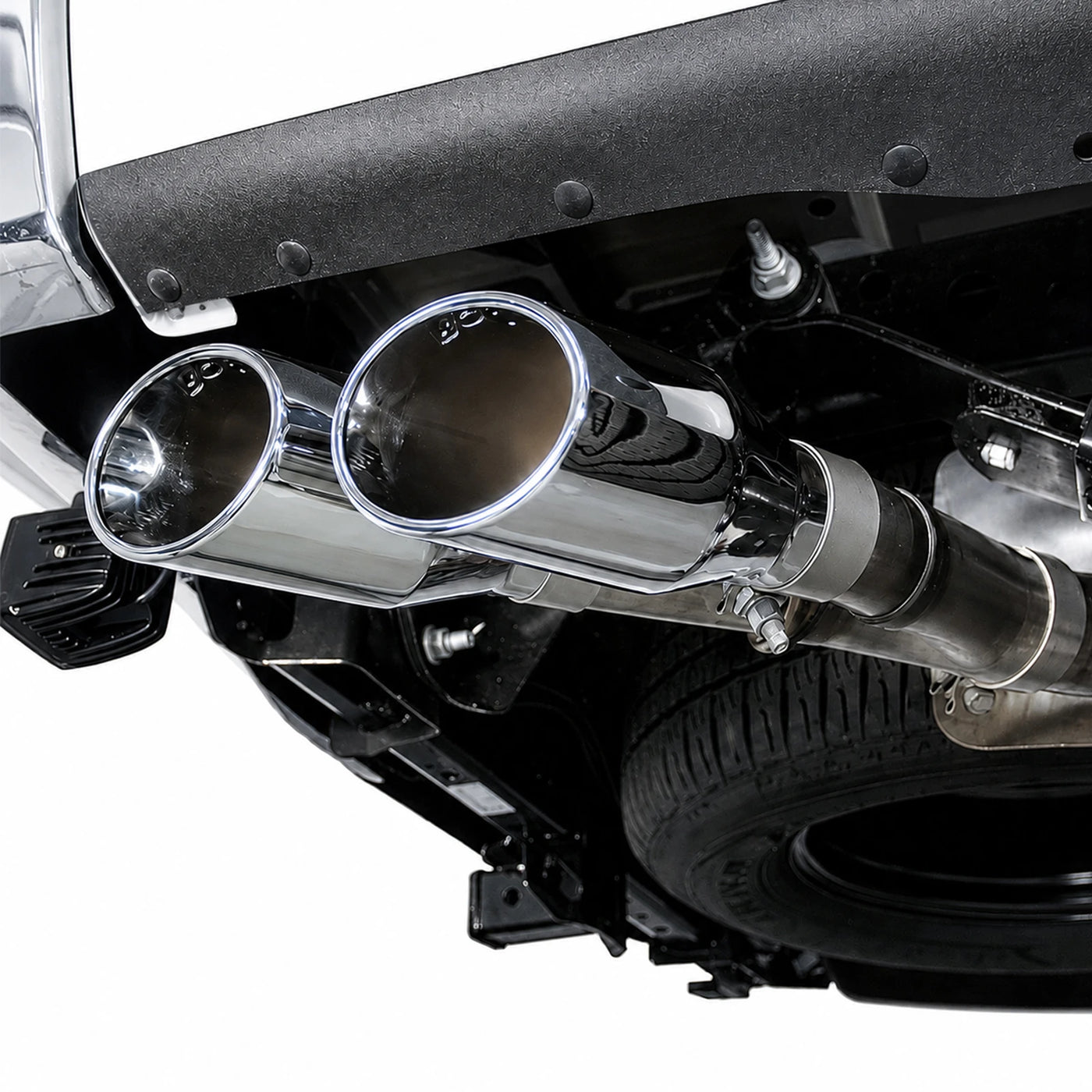 Sistema de escape Catback para Ford F150 2015-2020 (2,7 L, 3,5 L, 5,0 L), 3 pulgadas, con puntas de silenciador negras y pulidas 