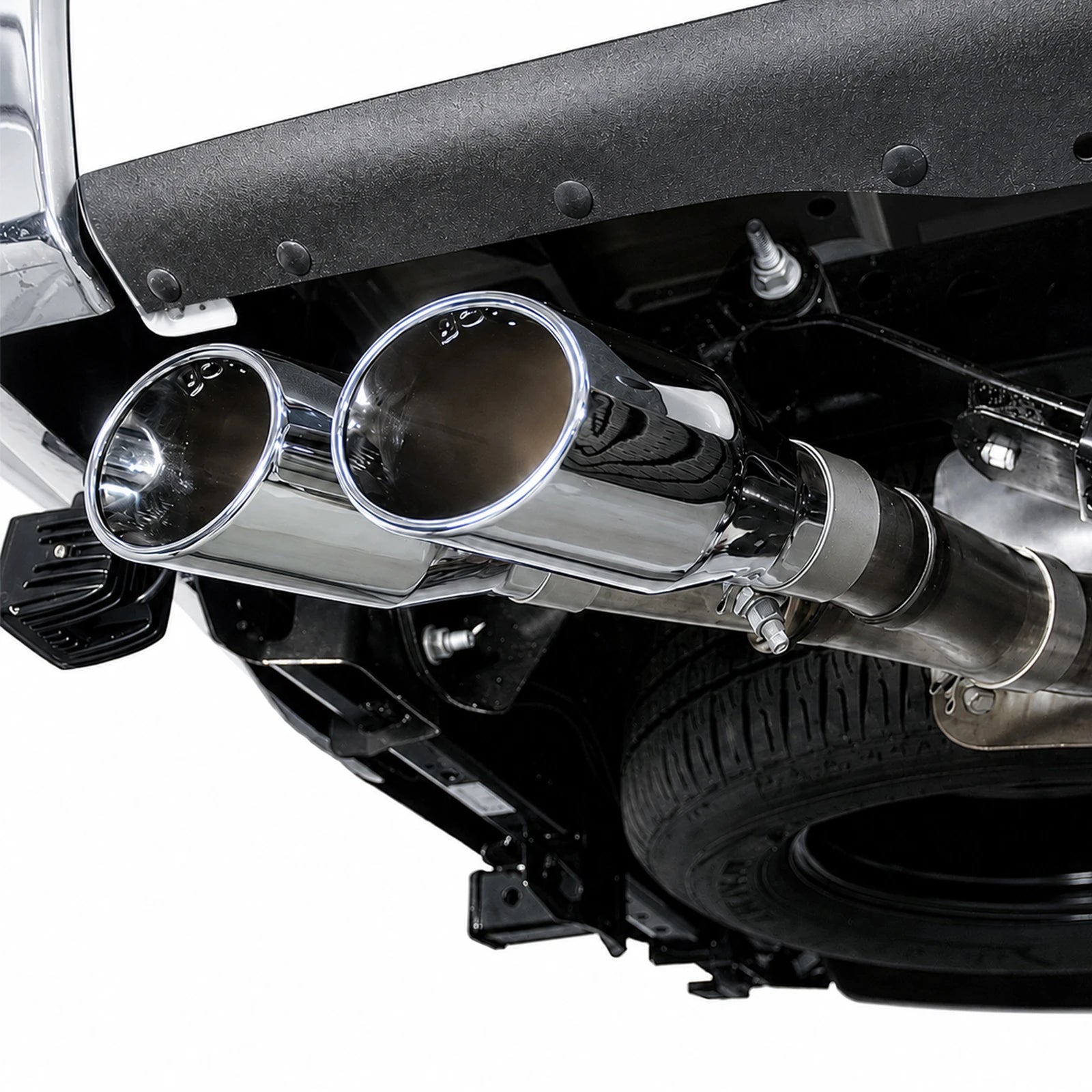 Sistema de escape Catback para Ford F150 2015-2020 (2,7 L, 3,5 L, 5,0 L), 3 pulgadas, con puntas de silenciador negras y pulidas 