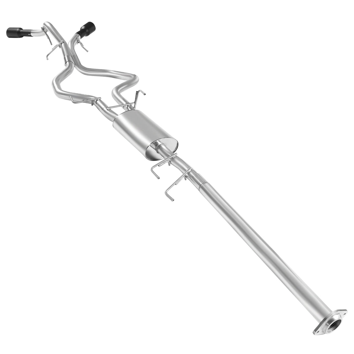 Sistema de escape Catback para Ford F150 2015-2020 (2,7 L, 3,5 L, 5,0 L), 3 pulgadas, con puntas de silenciador negras y pulidas 