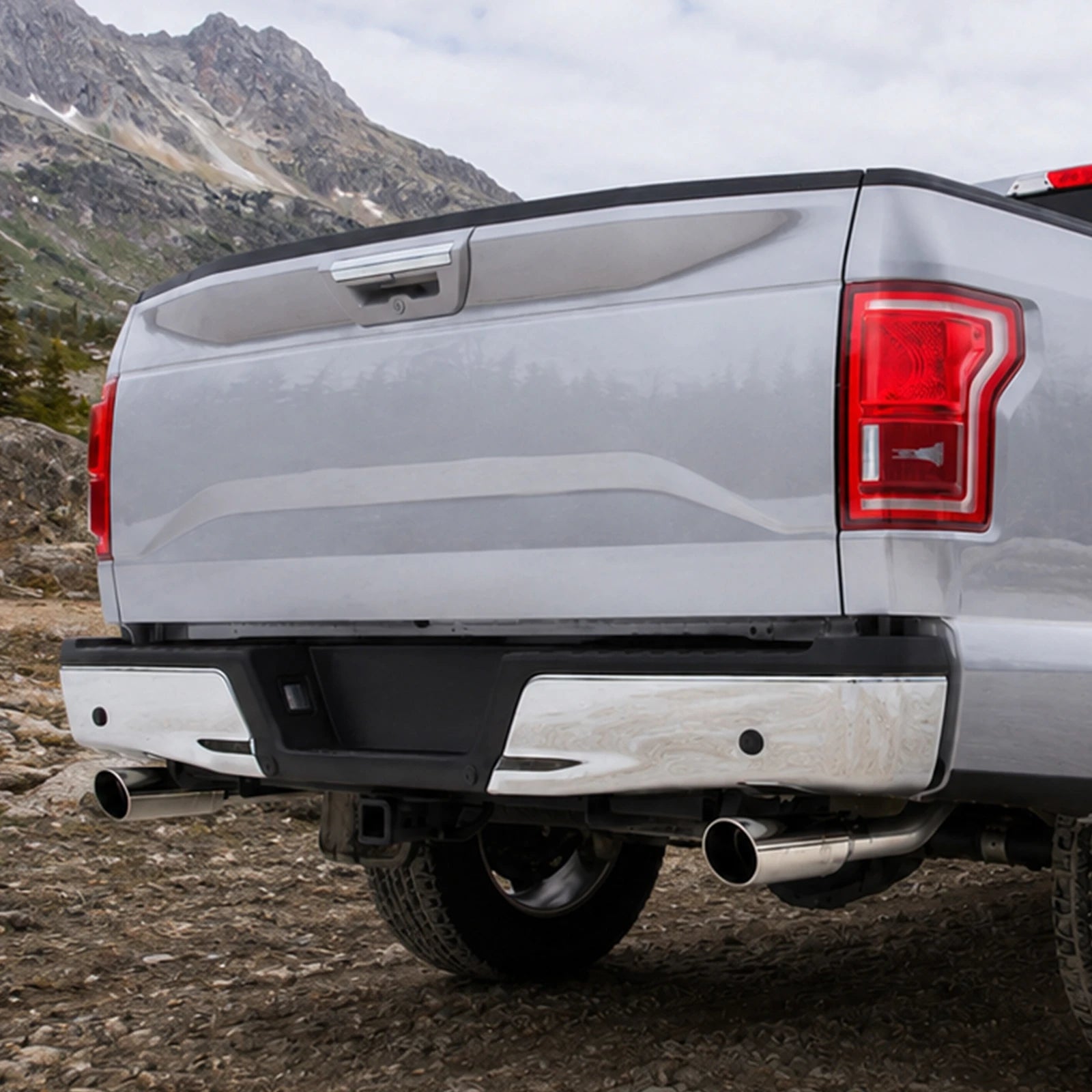 Sistema de escape Catback para Ford F150 2015-2020 (2,7 L, 3,5 L, 5,0 L), 3 pulgadas, con puntas de silenciador negras y pulidas 