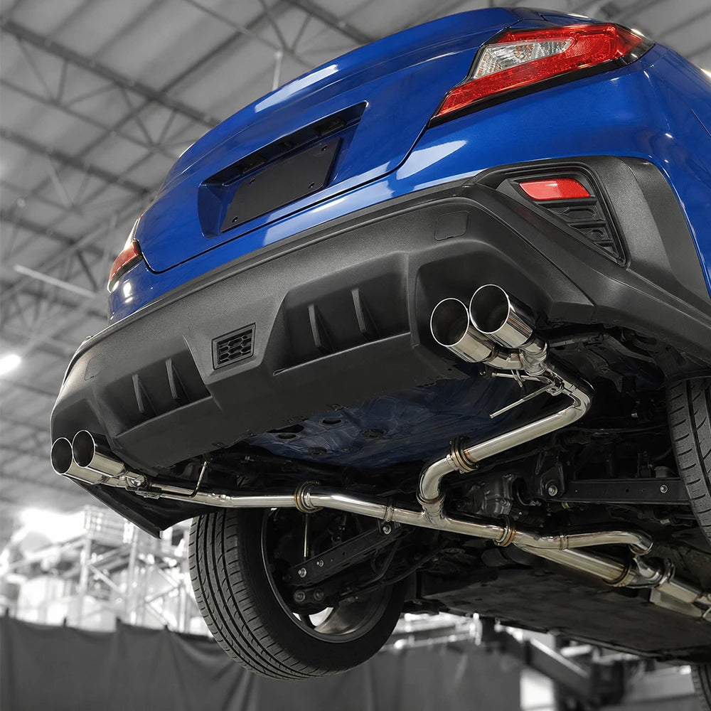 Sistema de escape Catback para Subaru WRX y STI 2015-2022 | Puntas de escape cuádruples de acero inoxidable pulido de 4 pulgadas