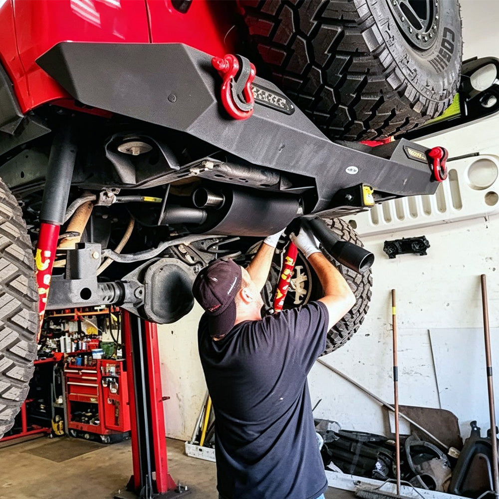 2007-2017 Jeep Wrangler JK (3.6L / 3.8L) & 2018-2023 Jeep Wrangler JL (2.0L / 3.6L) Axle-Back Exhaust System