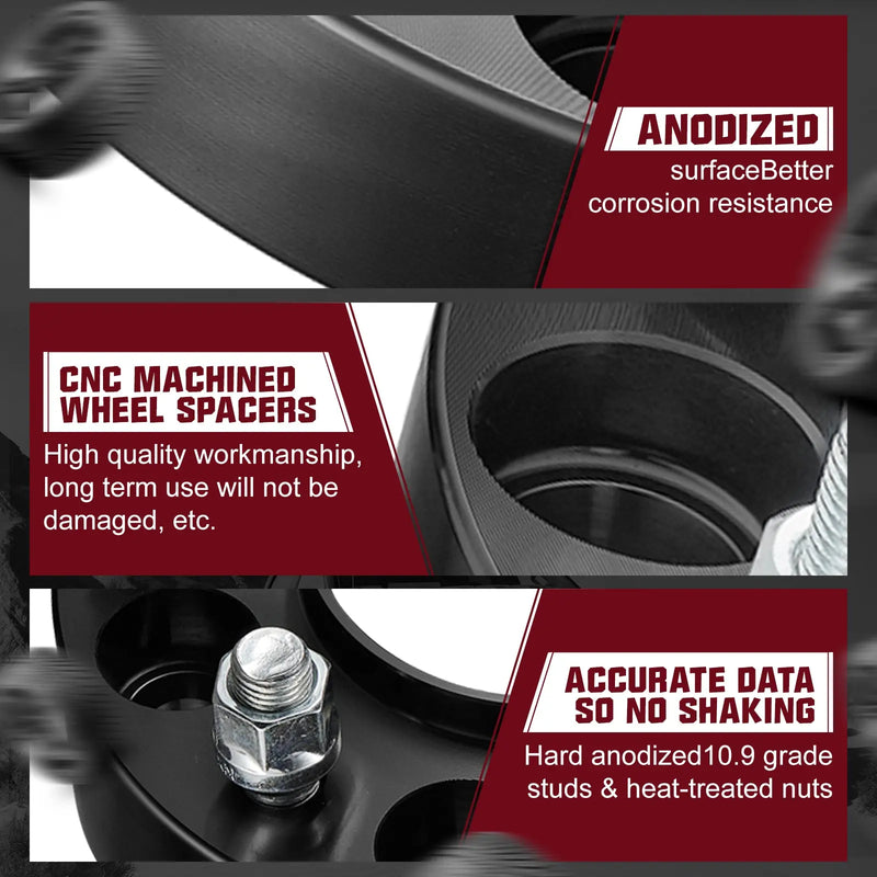 1 inch 1984-2012 Jeep Cherokee Wrangler TJ YJ / 1955-2014 Ford / 1967-1969 Mercury 5x4.5" Wheel Spacers 4PCS Flashark