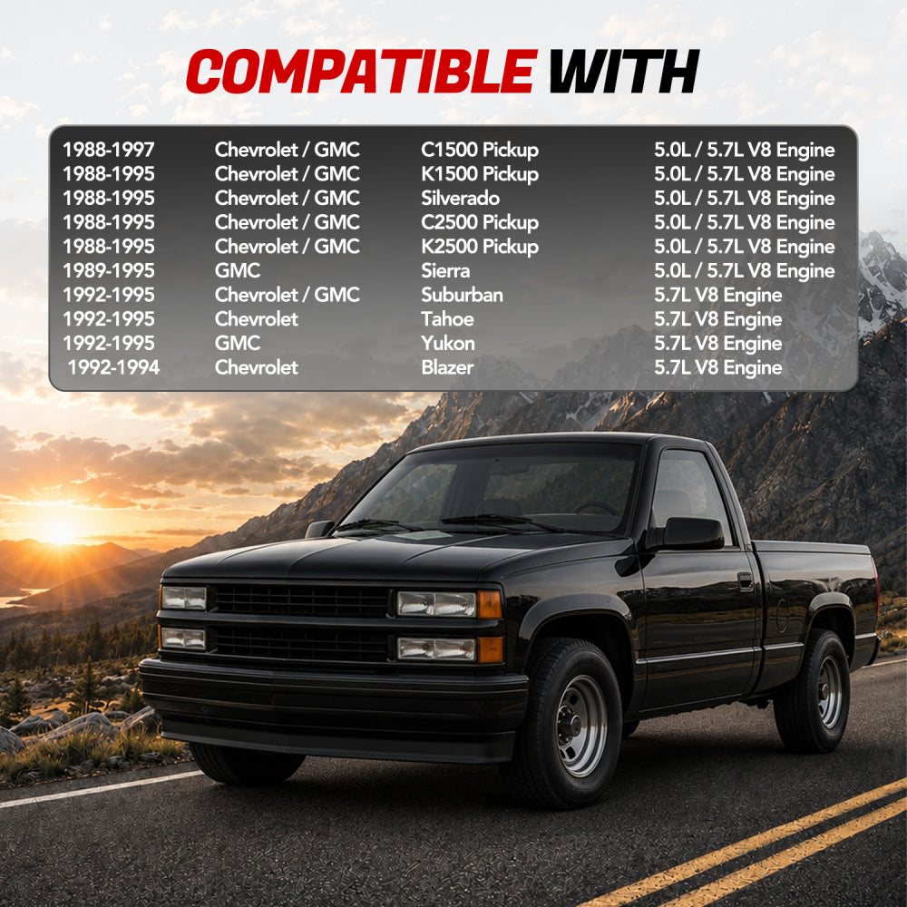 Exhaust Headers for 1988-1997 Chevy GMC C1500 K1500 C2500 K2500 Silverado Sierra Suburban Tahoe Yukon 5.0L 305 / 5.7L 350 V8