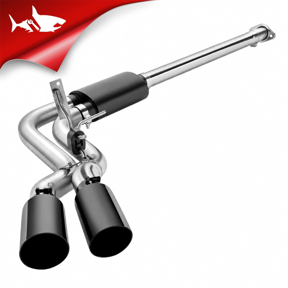 Catback Exhaust System For 2015-2020 Ford F150 2.7L 3.5L 5.0L 3-Inch W/ Black/Polished Muffler Tips