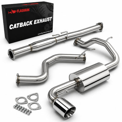 4'' 1988-1991 Honda Civic Catback Exhaust System丨Rolled/Burnt Muffler Tip丨2/3 Door丨1.5L/1.6L L4