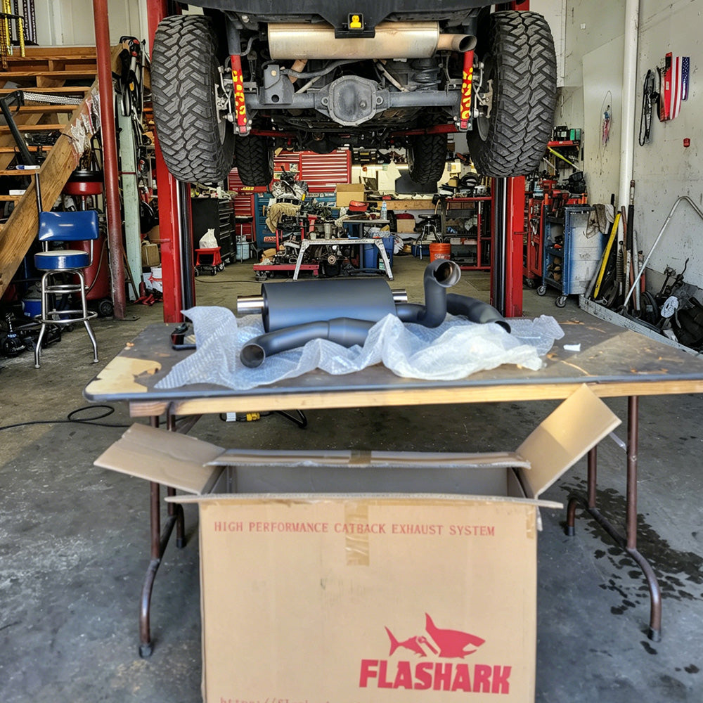 2007-2017 Jeep Wrangler JK (3.6L / 3.8L) & 2018-2023 Jeep Wrangler JL (2.0L / 3.6L) Axle-Back Exhaust System