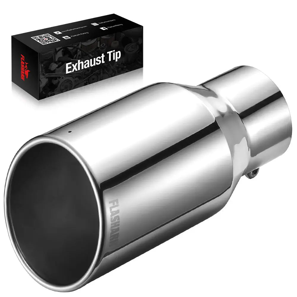 Exhaust Tip 4" In, 5"/6"/7" Out, 12"/18" Length T304 | SPELAB SPELAB